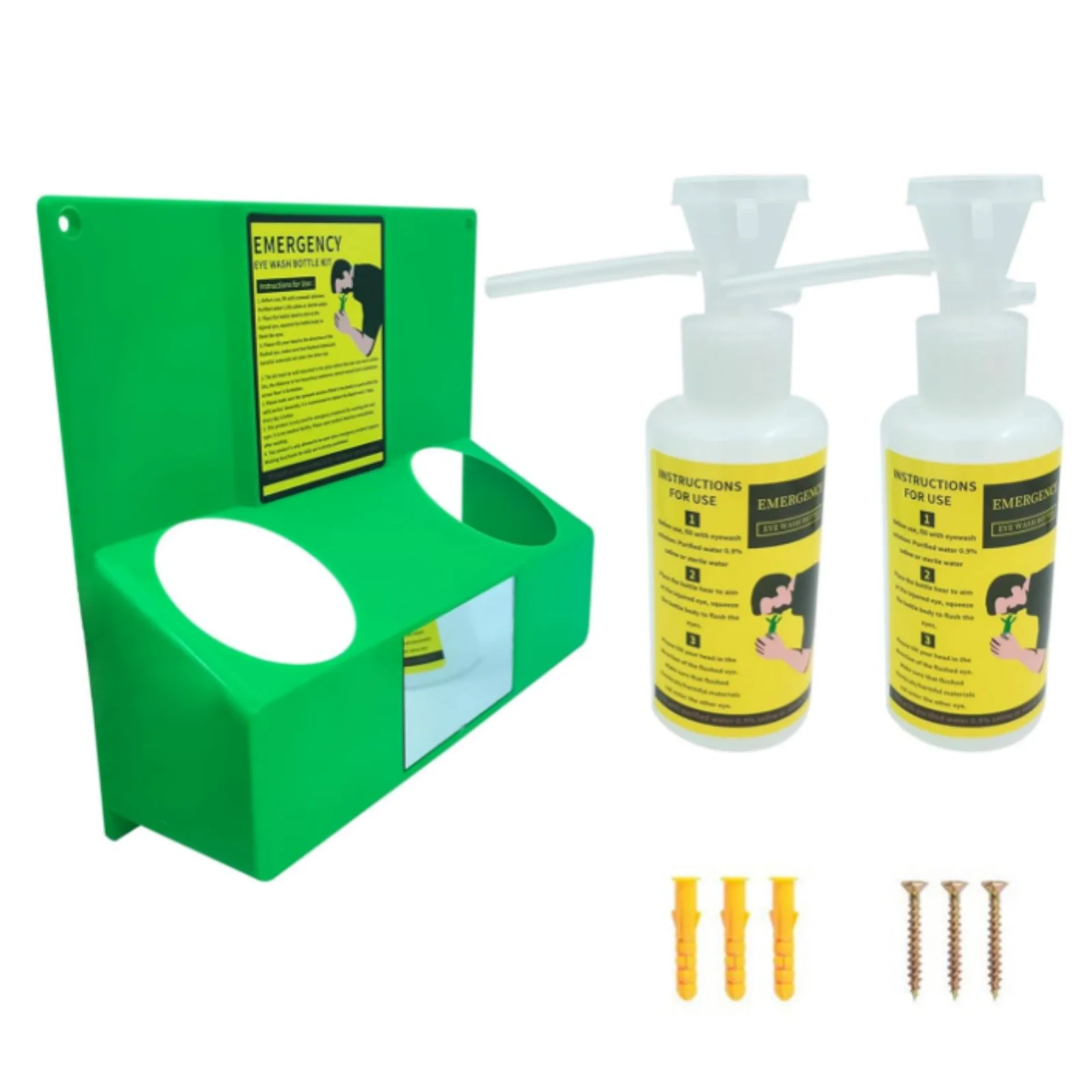ISURE MARINE Eye Wash Station Portable Emergency Eye Wash Kit,  With Mirror & Emergency Sign, Safety  Eye Washing Equipment view 4