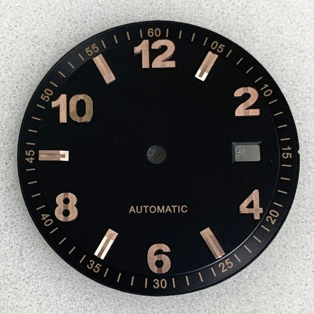 

2025 Vintage White Black Matte Texture Watch Dial Suitable for NH35/36/4R/7S Automatic Movement Arabic Markers Durable Mod Parts