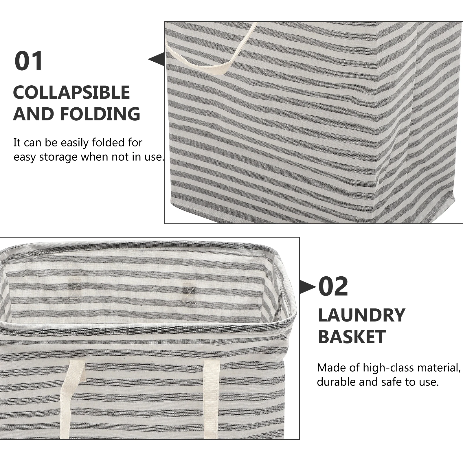 

Foldable Basket Large Capacity Laundry Hamper Cotton Linen Toy Container Dorm Bag Collapsible Clothes Basket Wear Resistant