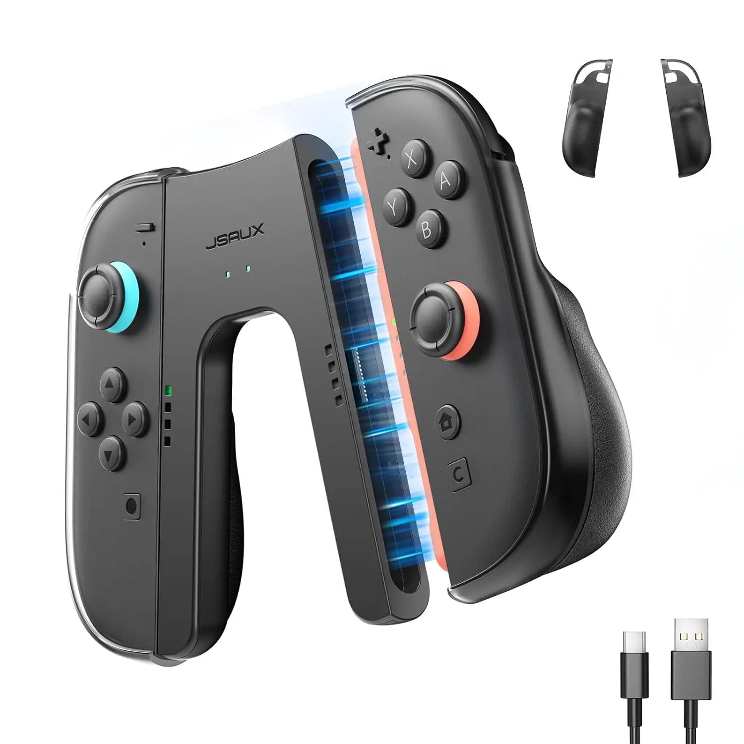 

Ergonomic Switch 2 Charging Grip for Switch 2 Magnetic Grip Controller Compatible with Switch 2 JoyPads Play While Charging with