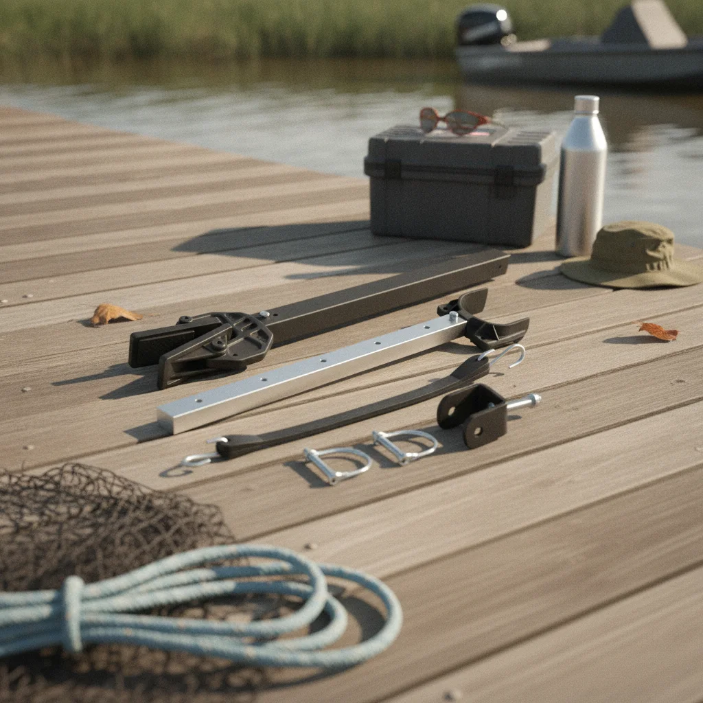 Outboard Motor Bracket Marine Outboard Motor Support Adjustable Black for Anglers, Boats