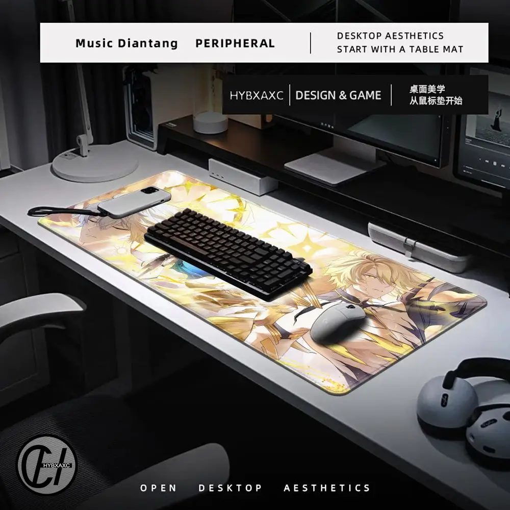 Honkai Star Rail Phainon Mousepad Computer Gaming Accessories HD Decoracion Keyboard Pad Office Rubber Mouse Pad Desk Mouse Mat