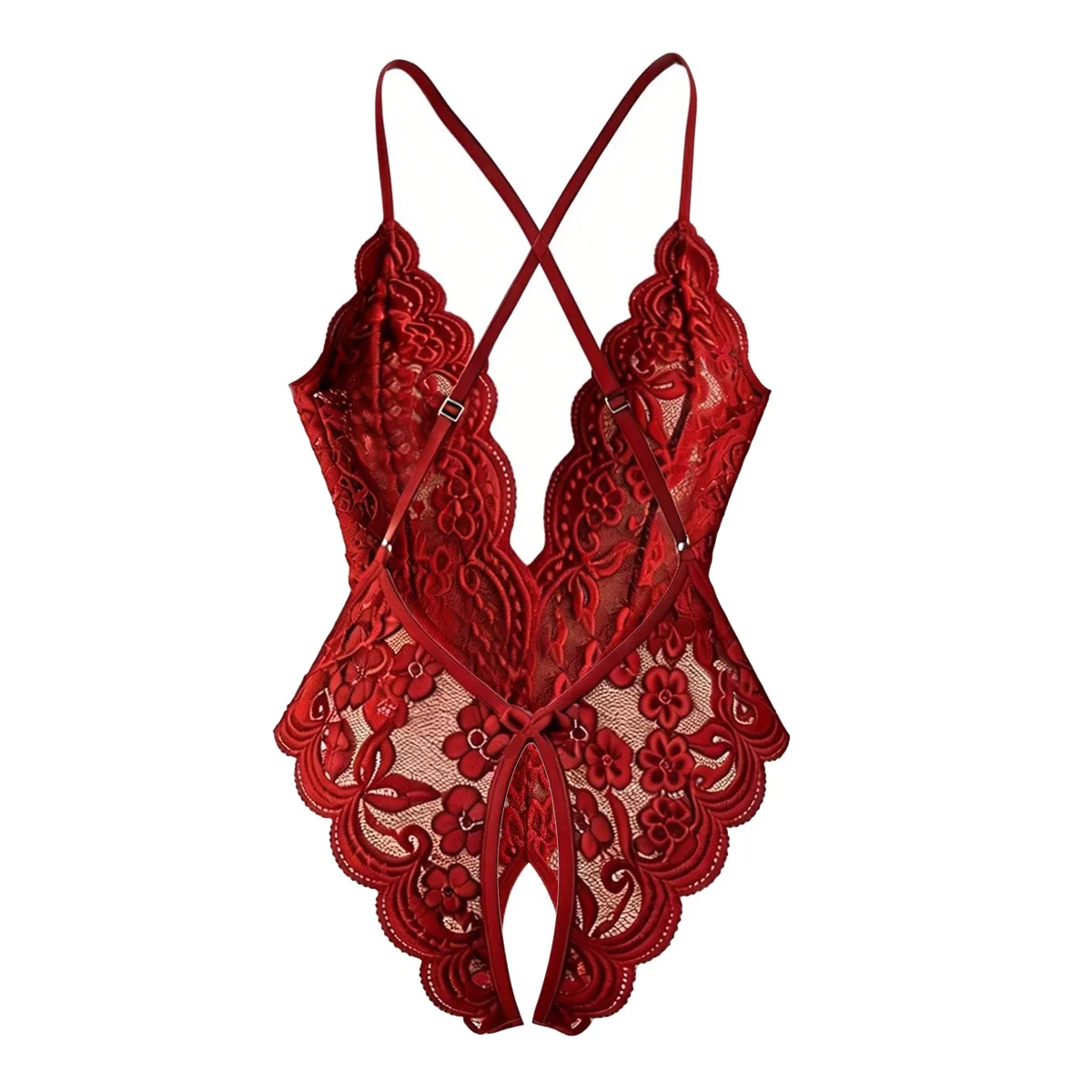 Woman Body Suit Hot Low Neck Crotchless Backless Erotic Babydoll Dresses desire Costume Deep V Open Bra Underwear  Night Outfit