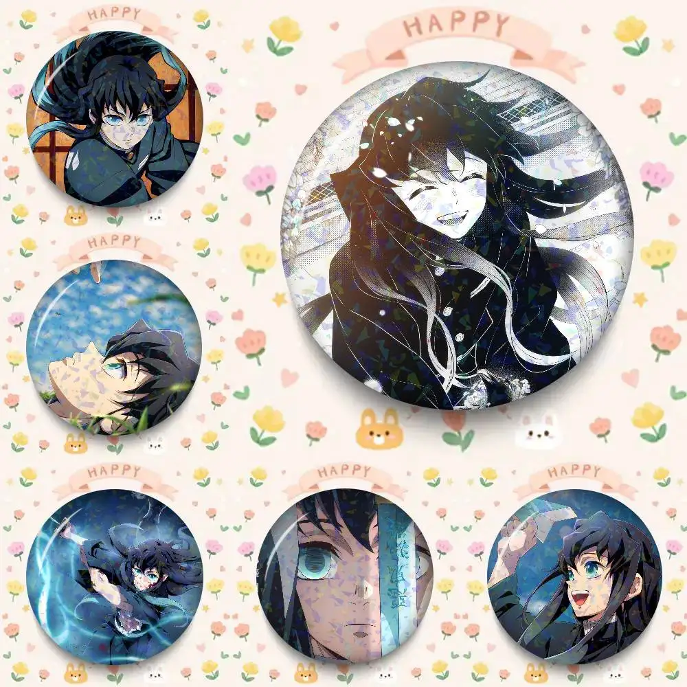 Anime-Charakter Muichiro Tokito Anime-Broschen Niedliche Cartoon-Anstecknadel für Jacke und Jeans Geschenk-Accessoire