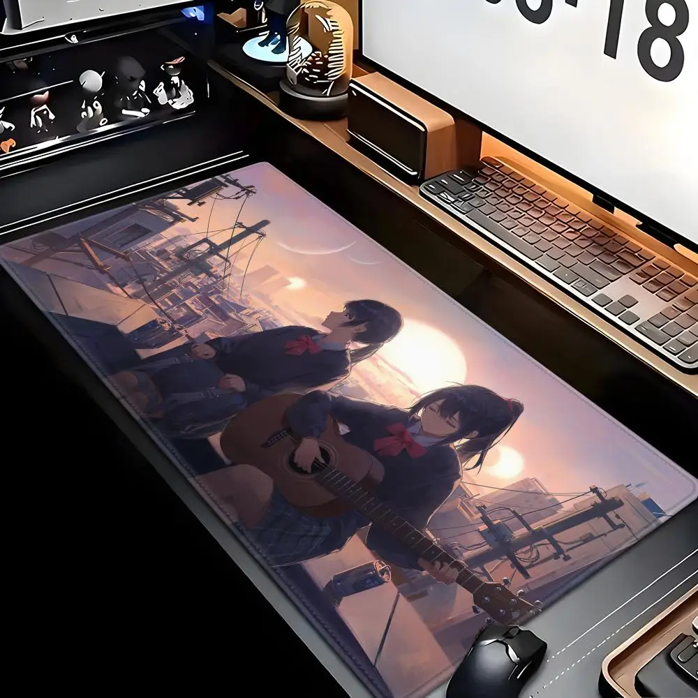 

China's hot-selling mouse pad A sorrowful gaze from the rooftop Animation Beautiful XXL Game Exclusive MousePads Computer pad