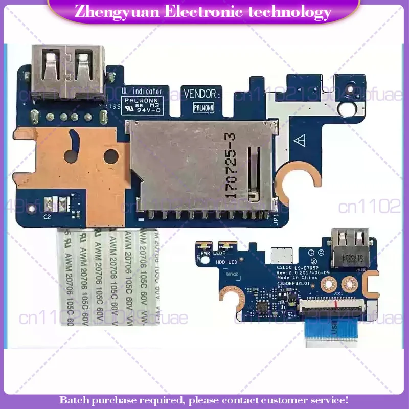 Used For HP TPN-C129 TPN-C130 255 G6 15G-BS SD Card Slot USB Plate LS-E795P
