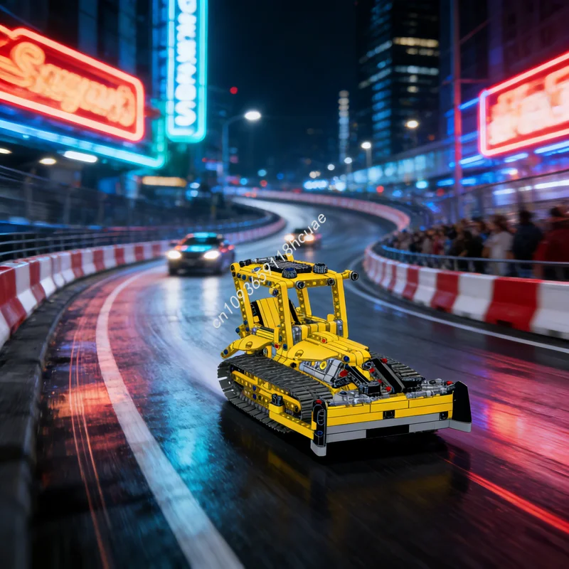 

504 детали MOC: Малый бульдозер (альтернативная сборка), техническая модель, конструктор, архитектурные игрушки, рождественские подарки, развивающий креативный конструктор