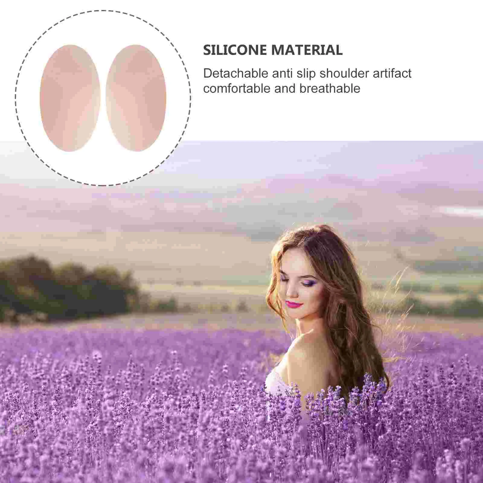 Adesiva Shoulder Pad para Enhancer, Antiinvisible Roupa Respirável, Strapsilicone Up