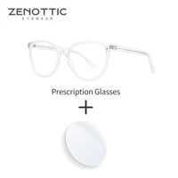 Gafas graduadas de mariposa ZENOTTIC, gafas ópticas progresivas cuadradas de moda para hombres y mujeres, gafas antiluz azul para miopía