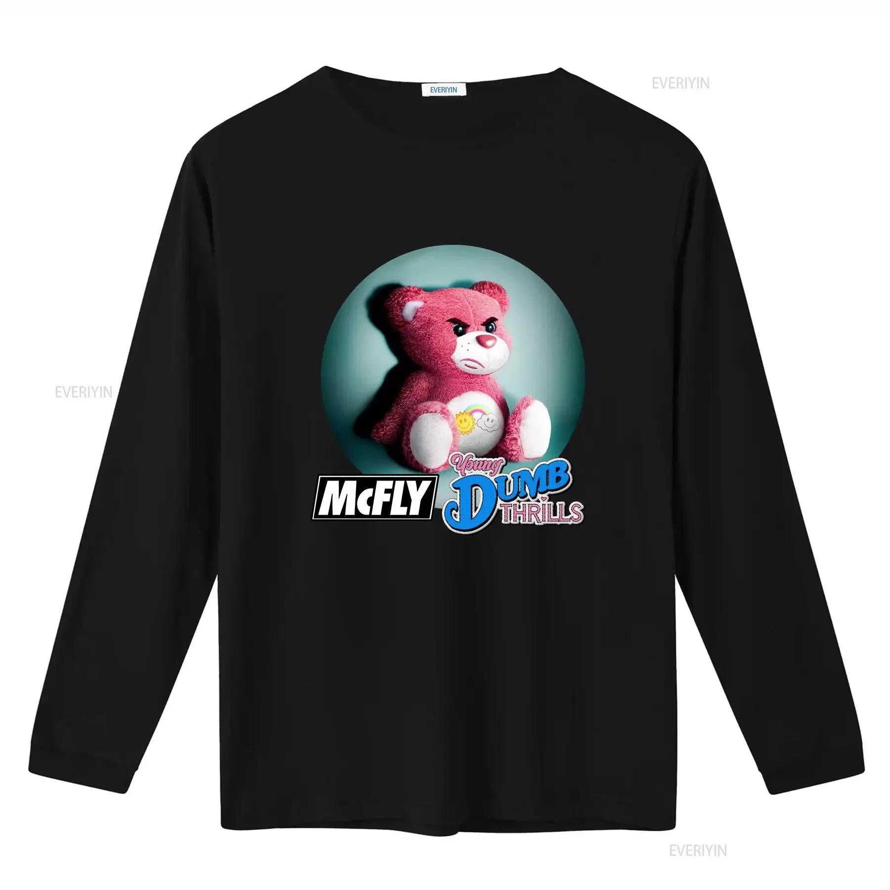 تي شيرت McFly band Young Dumb Thrills Album أسود قصير الأكمام S 5XL 1F1143 عتيق مغسول للجنسين ناعم قليلاً #3