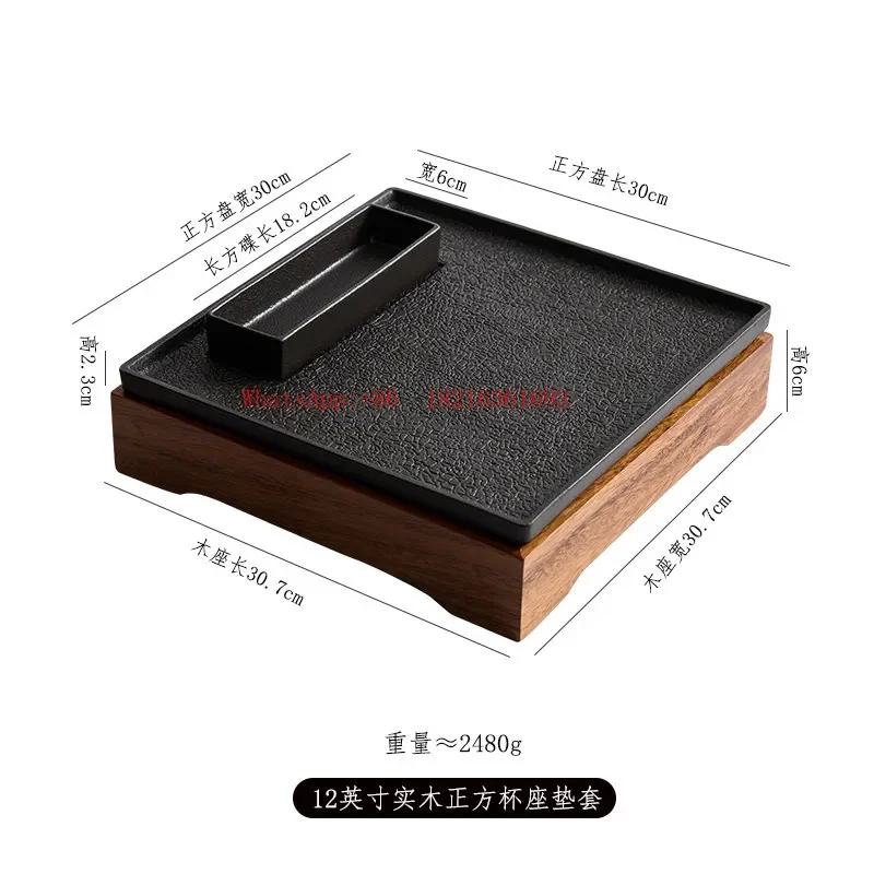 2026GOOD Hotel Tableware, Chinese Steak Sauce Plate, Commercial Creativity, Bamboo And Wood Black Western Style Dining Plate