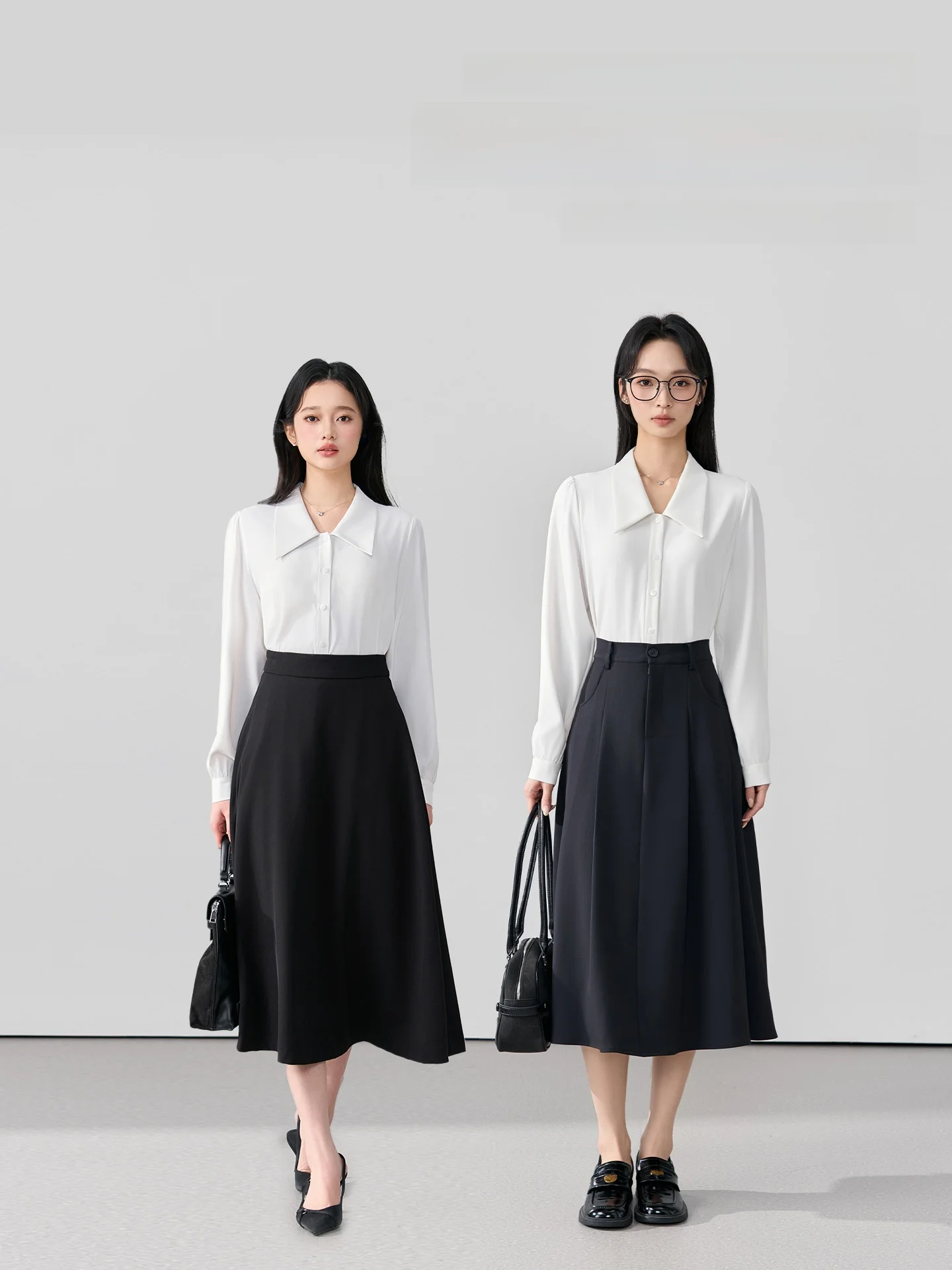 

Женская белая рубашка Miss Bird с V-образным вырезом и длинным рукавом, маленький размер, для делового костюма, профессиональная, для собеседований, формальная, для офиса