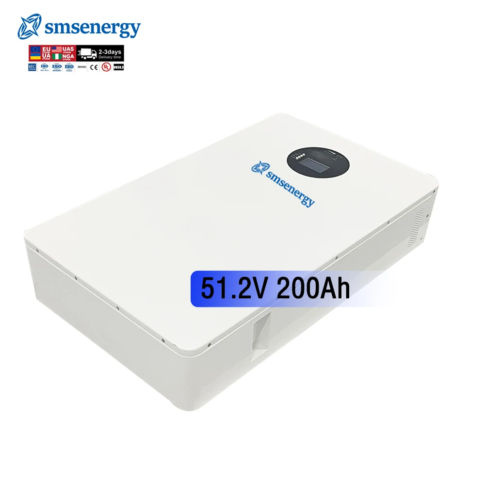 

51.2V 200Ah LiFePO4 Battery PowerWall Mounted Hybrid Grid Connted Lithium Iron System CAN Communication For Home Use
