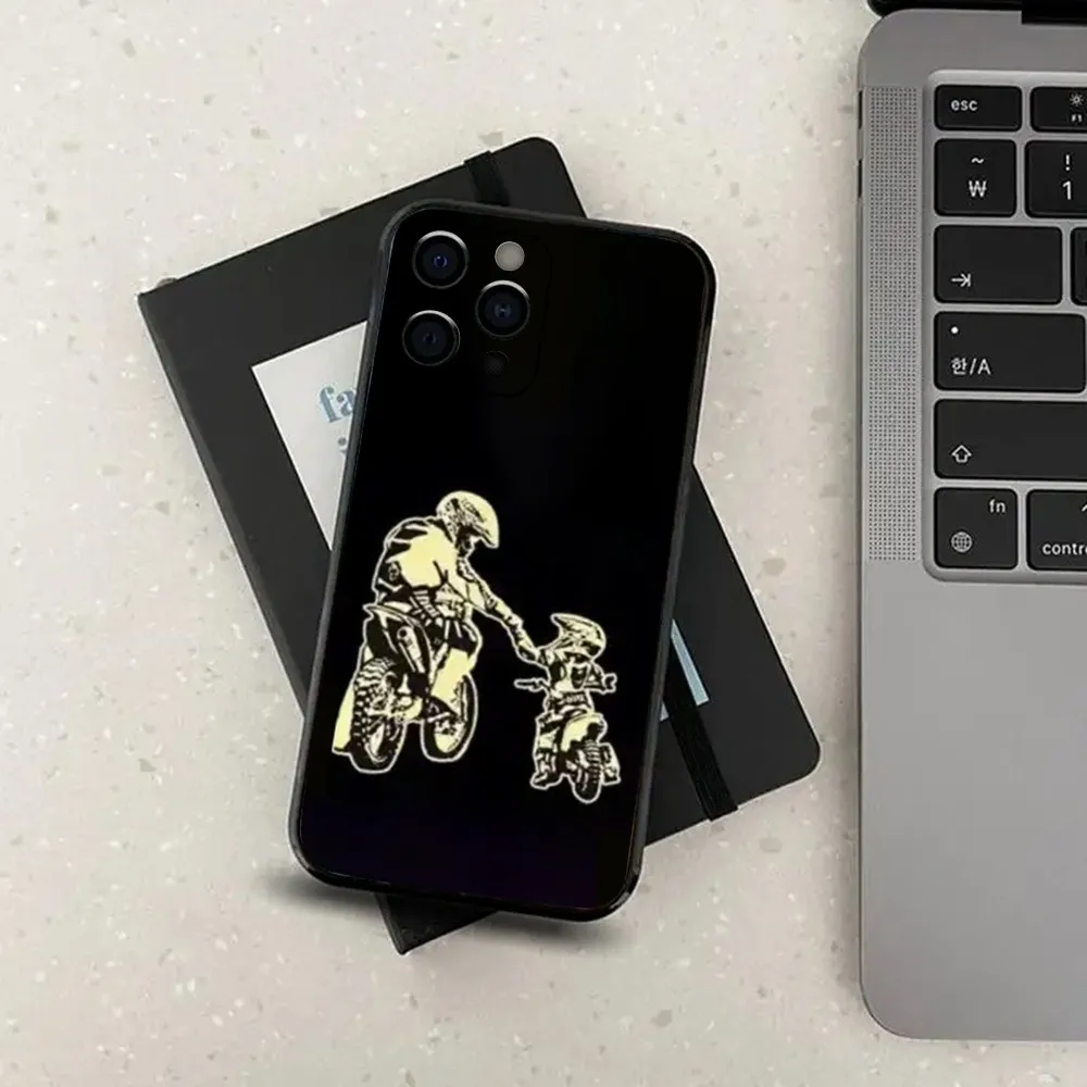Moto Cross Motorcycle Sport Phone Case For Apple iPhone 15,14,13,12,11,Pro,X,XS,Max,XR,Plus,Mini Soft Black Cover - view 5