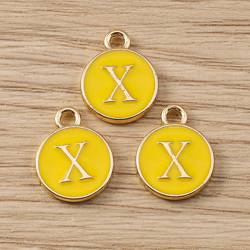 Tusember 20 Stück Alphabet-Anhänger Emaille A-Z 26 Buchstaben Charms für Schmuckherstellung DIY Armbänder Halsketten Ohrringe Bastelarbeiten – Detail 9