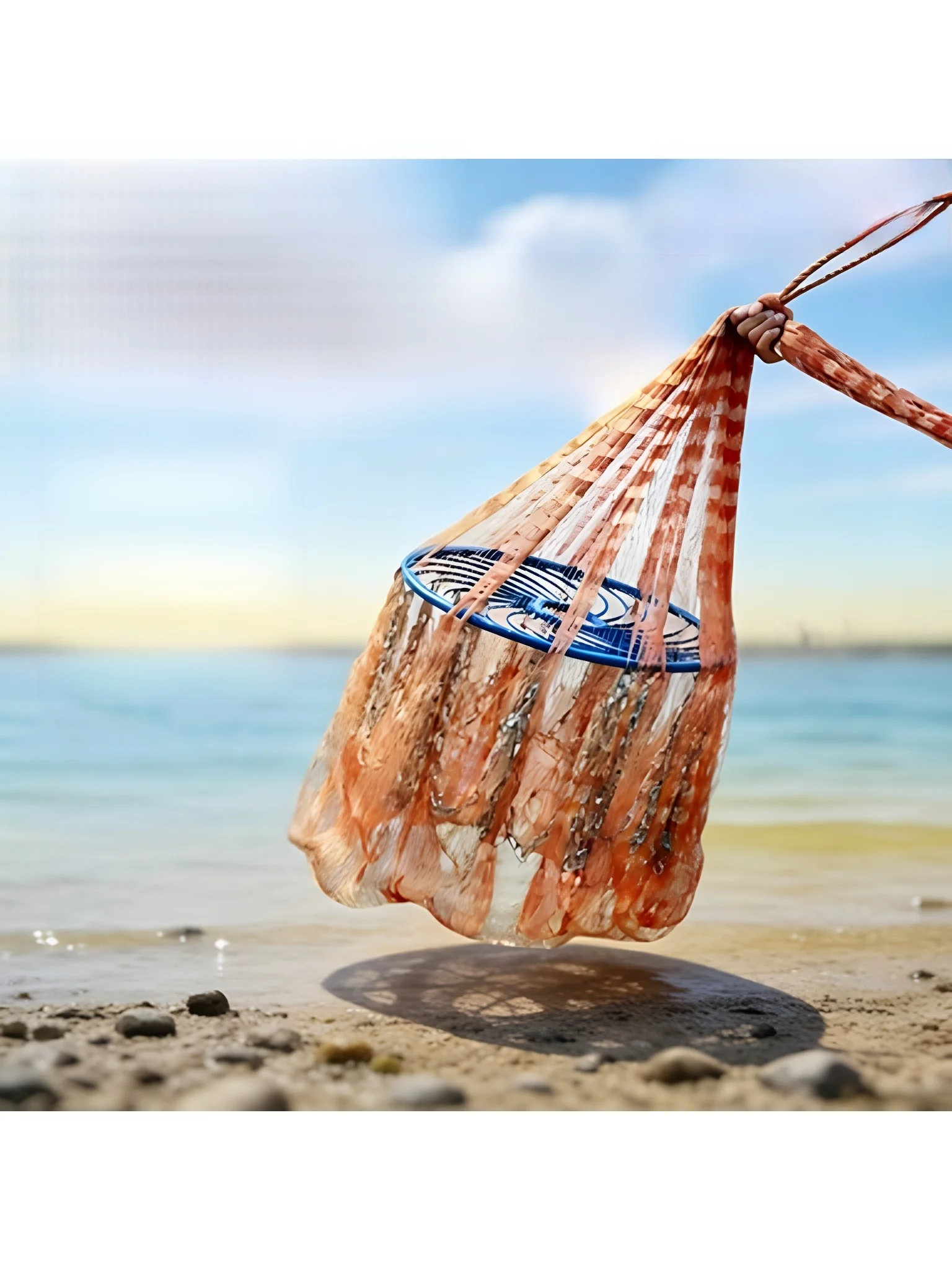 hand-thrown-disk-style-casting-net-convenient-river-bank-field-ditch-fishing-net-traditional-model-with-bag-lightweight-portable