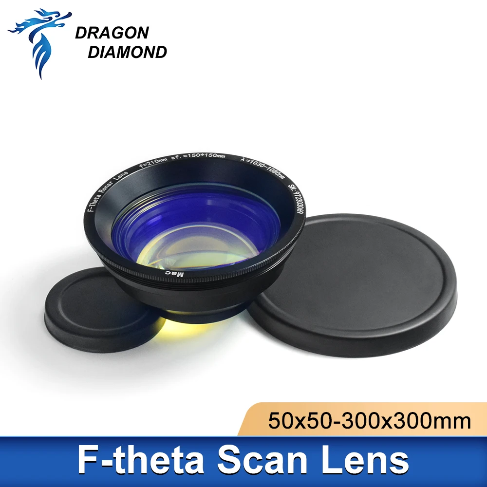 Fiber F-theta Scan Lens 50x50-300x300mm Focal Length 100-420mm For 1064nm YAG Optical Fiber Laser Marking Machine Parts