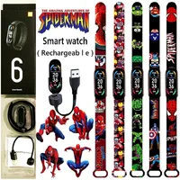 Disney Avengers Spiderman Smart Watch Sports Electronic Heart Rate Pressure Blood Pedometer Rechargeable Music Sleep Monitoring