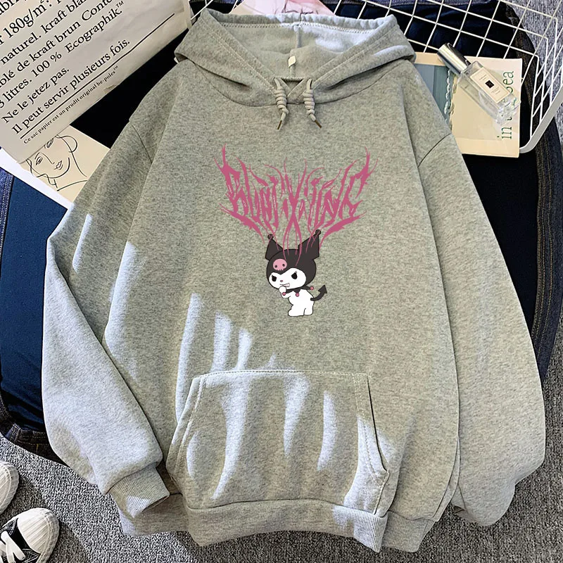 

Harajuku Hoodie Women's Print Cute Rabbit Cartoon Pullover Anime Aesthetic Street Wear