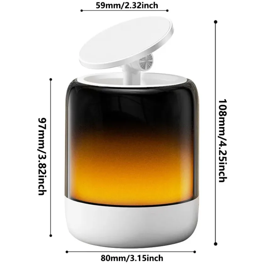 Desktop 4 in 1 Magnetic Phone Holder RGB Rhythmic Lamp Bluetooth 5.3 Speaker Radio 3D Stereoscopic Sound For All Cellphone Mount