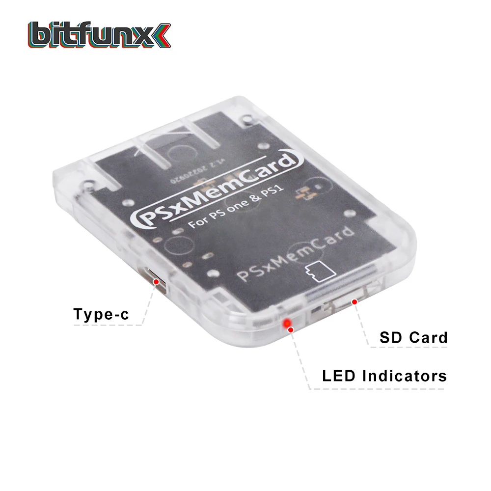 Bitfunx Psxmemcard PS1 메모리 카드, 소니 플레이스테이션 1 PS One 콘솔용, 게임 데이터 저장