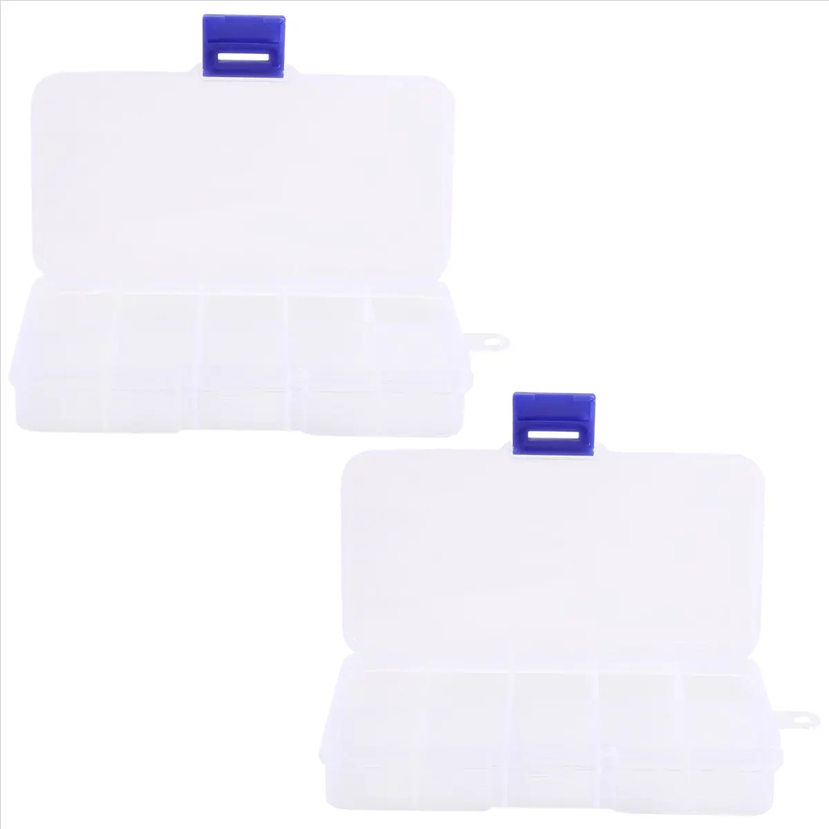 DT60 2Pcs 10-Slot Portable Plastic Resistors Electronic Component Case Box