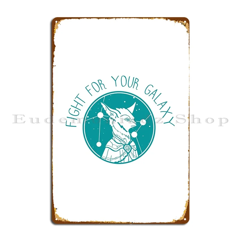 Stellaris Alien 07 Teal Travel Mug Metal Sign Create Plaques Wall Decor Printing Wall Decor Tin Sign Poster