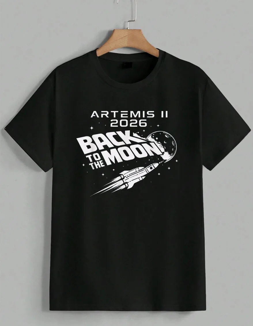 Artemis II 2026 Camiseta Unisex con diseño de cohete espacial de la misión de la NASA Back to the Moon para amantes del espacio