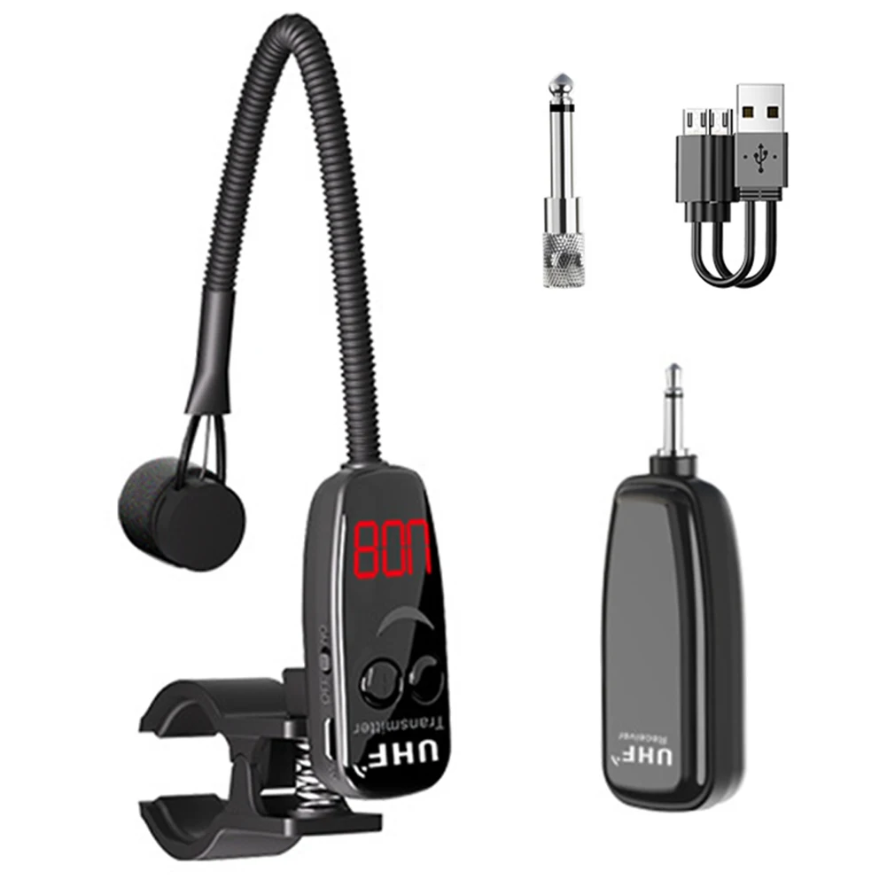 UHF أدوات لاسلكية ميكروفون نظام لاقط لاسلكي استقبال وجهاز إرسال لاسلكي لفلوت الكلارينيت #1