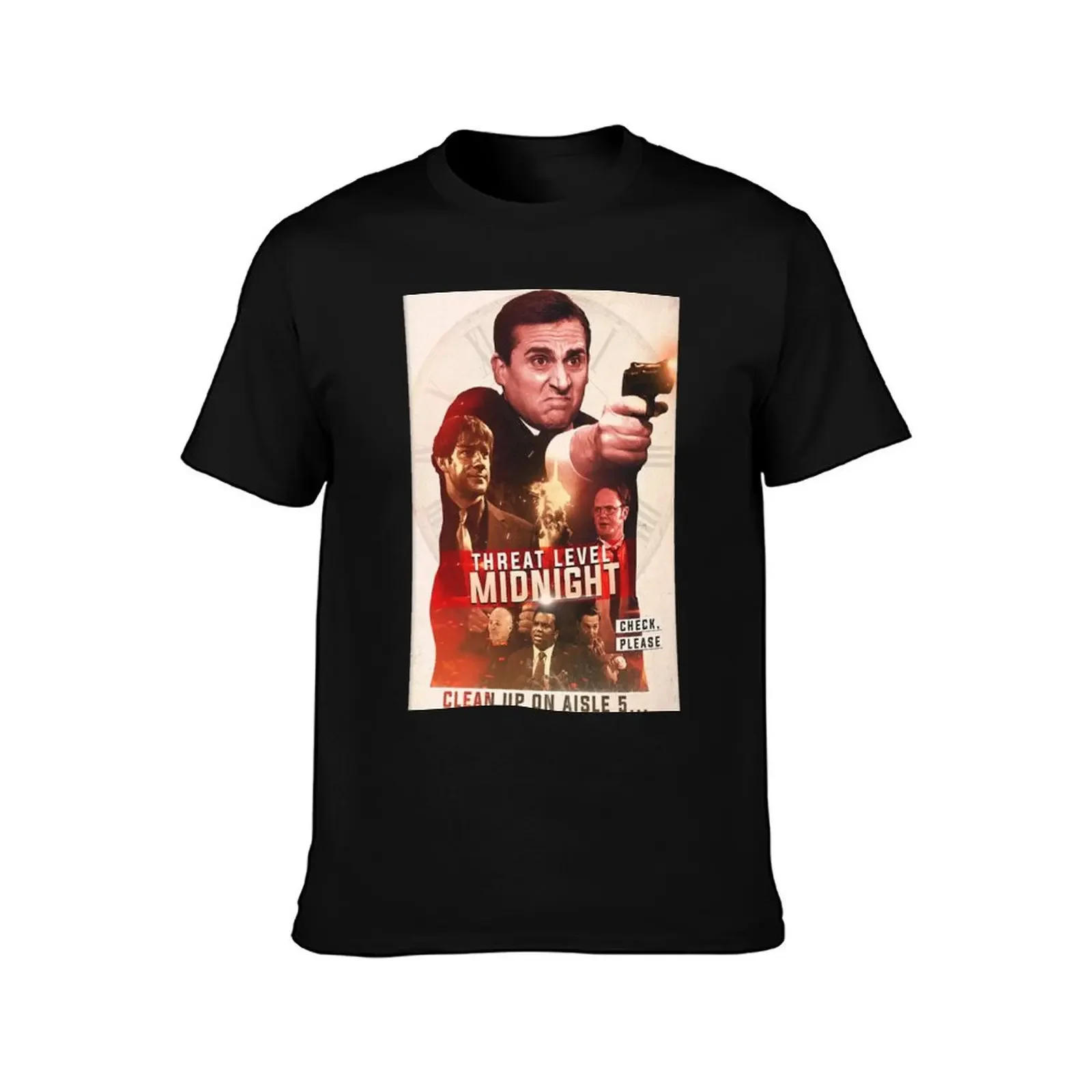 Threat Level Midnight Movie T-Shirt oversized graphic tee Funny t-shirts Aesthetic clothing mens clothing