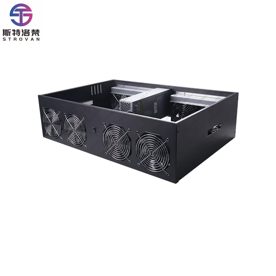 847 Full Set Rig case Rig 8gpu Silent case 65mm Pcie Slot Distance Rx580/rx5700xt/rtx3080/rtx3090 8gpu Server Chassis
