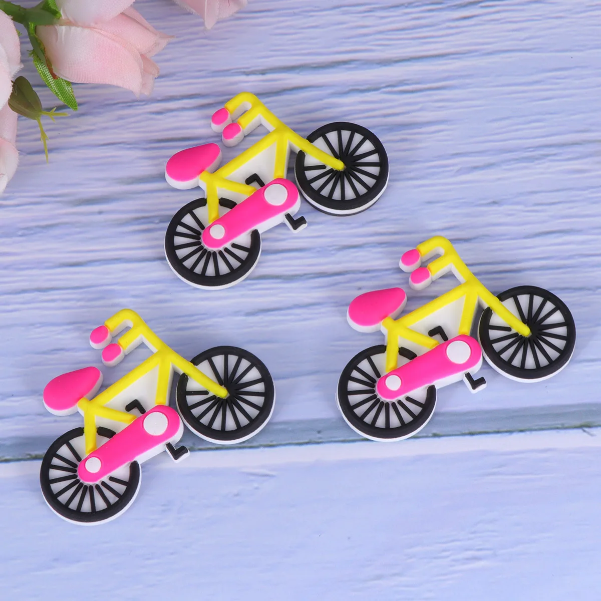 

5 PCS Bicycle Tiles Cartoon Frige Magnet Bike Magnetic Sticker Whiteboard Magnets Refrigerator