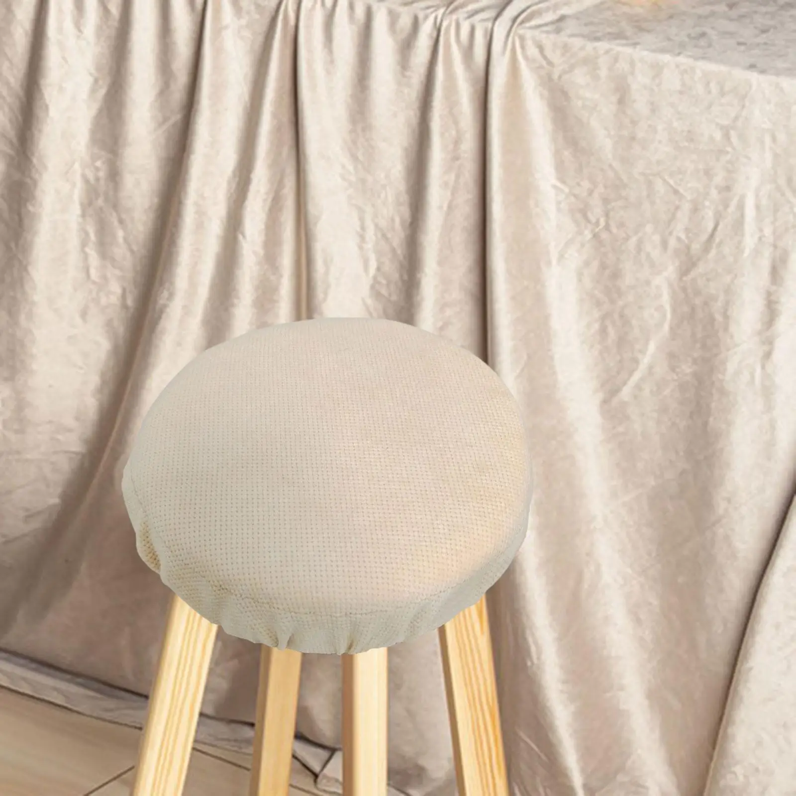 Folding Stool Cushion Round Breathable Polyester Seat Pad Cover for Camping Fishing Backyard Lawn