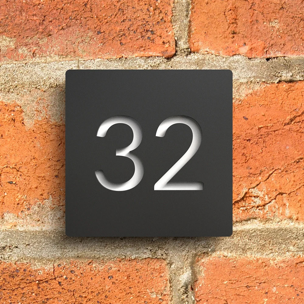 Multiple Sizes Modern Anthracite Grey House Numbers Custom Matt Black Acrylic House Numbers Bespoke Address Sign Plaque