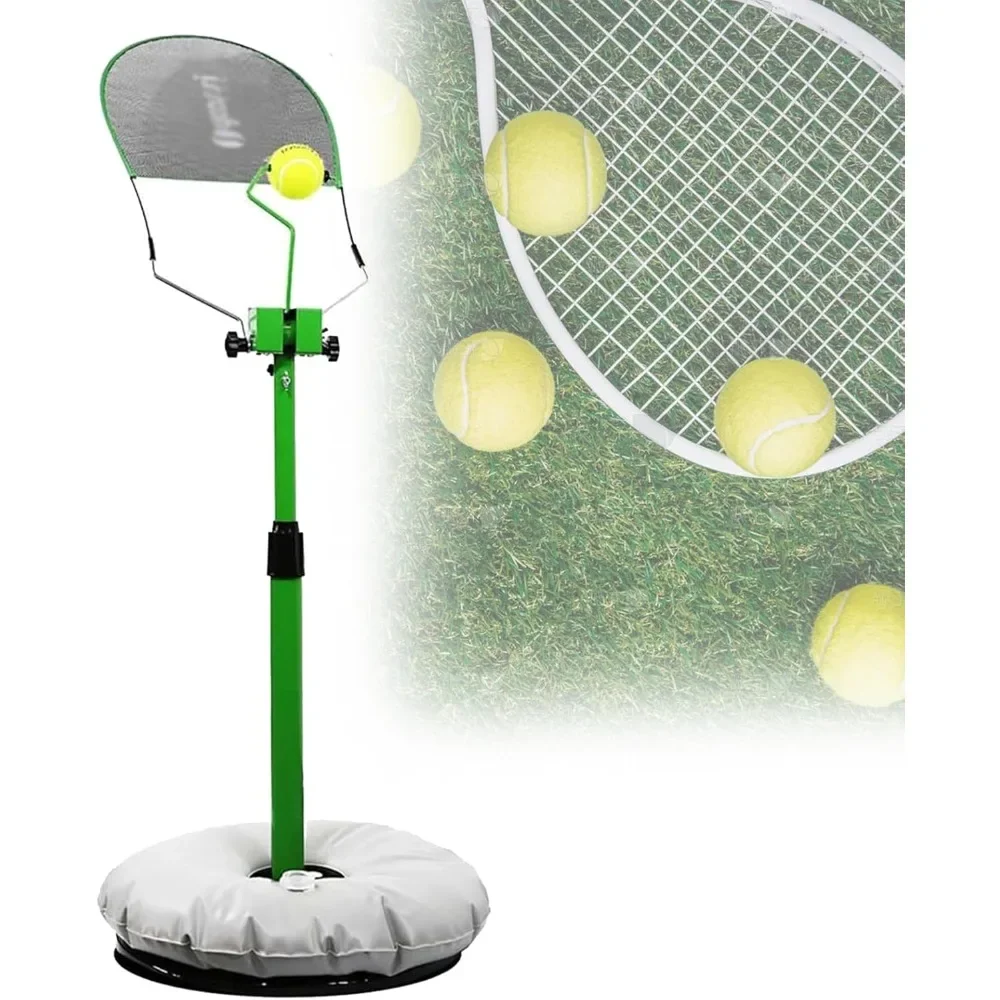 Tennis Trainer Portable Tennis Practice Equipment for All Levels Topspin Training Aid Adjustable Height & Angle Players Coaches