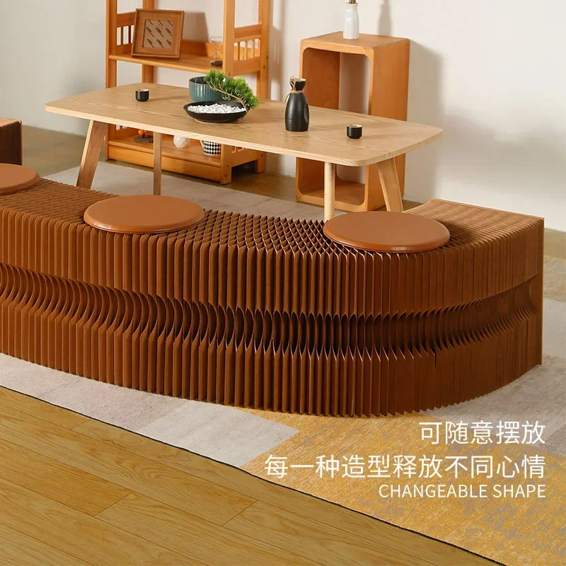 Retractable Folding Bench Creative Multi-Functional Home Low Stool Simple Modern Sofa Stool Space Saving Furniture 접이식 스툴