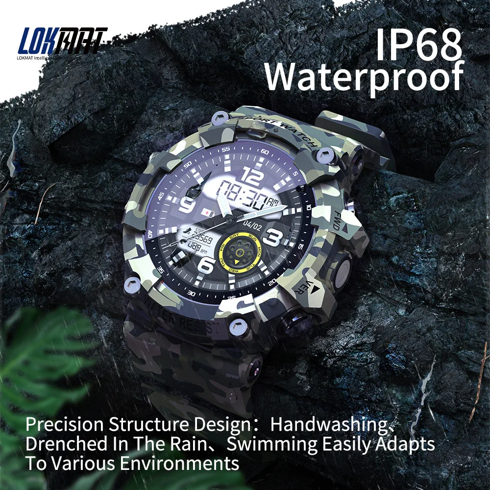 ATTACK 2 ساعة ذكية رياضية للنوم في الهواء الطلق ومراقبة معدل ضربات القلب والصحة ودرجة الحرارة والطقس وعرض الخطوات وعد المسافة والسعرات الحرارية