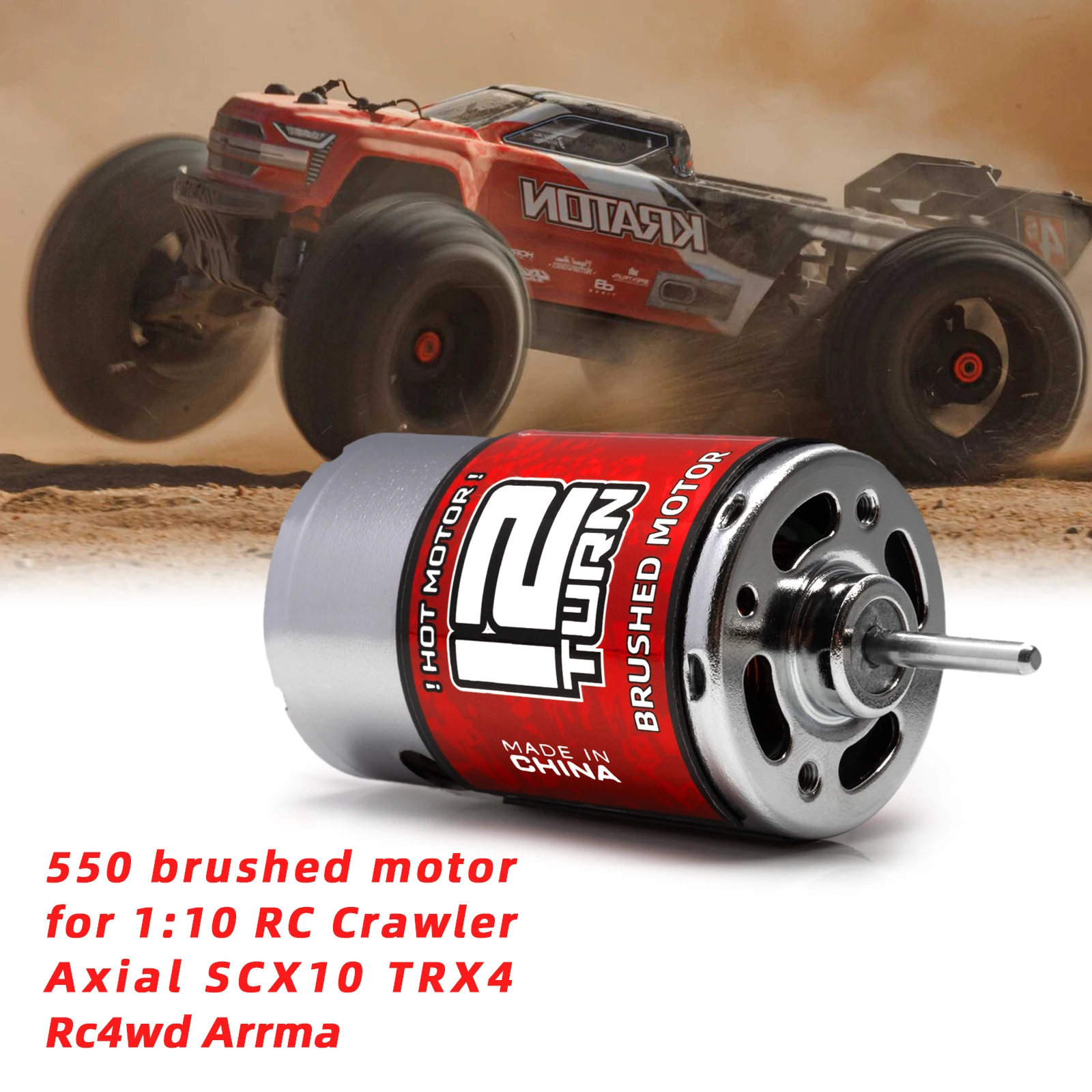 RC 550 Brushed Motor 60A ESC Combo 10T/12T/20T/27T/45T/65T 2-3S Lipo for 1/10 RC Car Truck Crawler Off-Road Vehicle Parts