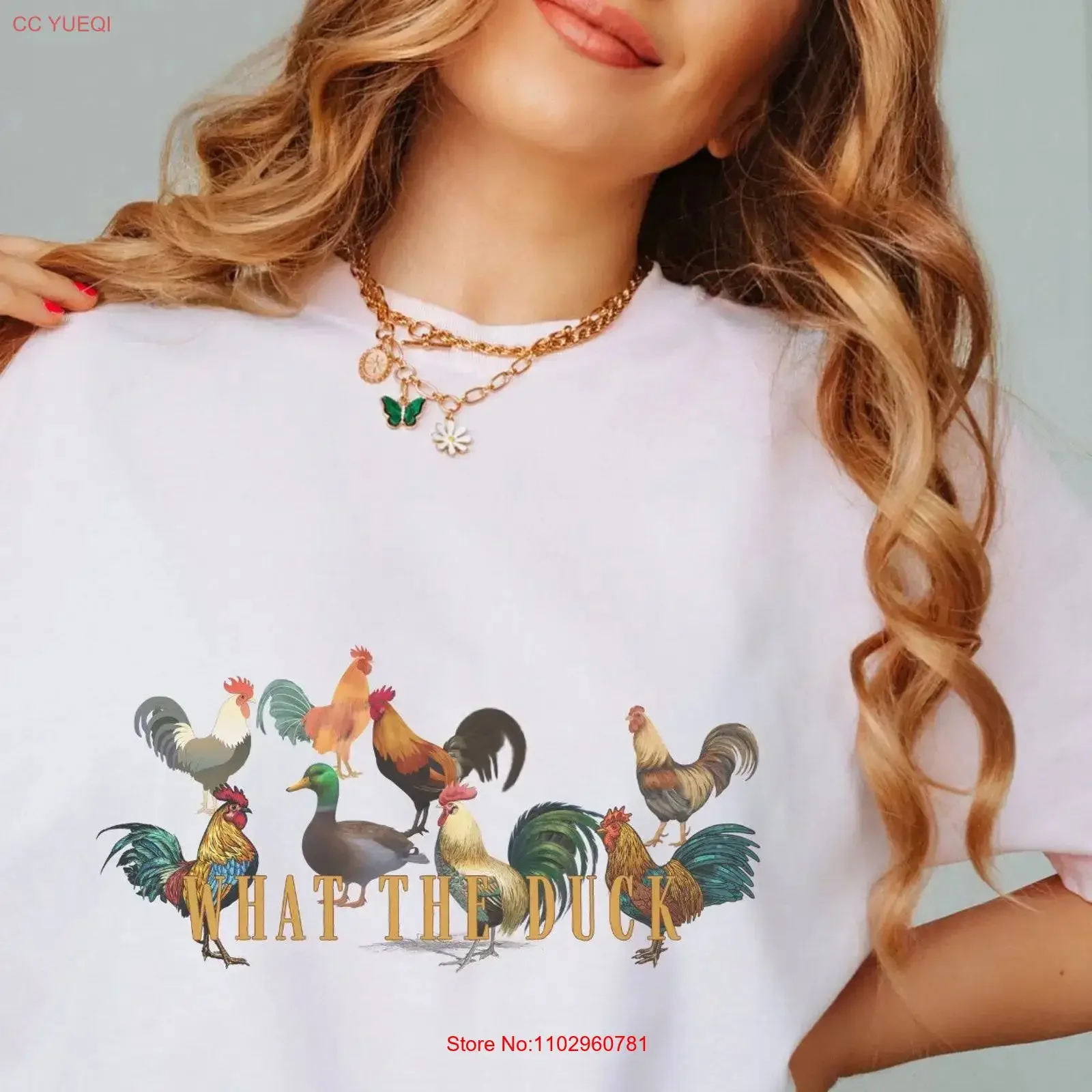 Hühner-T-Shirt, lustige Enten, Bauernhoftiere für ihn, Tierliebhaber, unterstützen Sie Ihren lokalen Raum, Vintage-Stil, gewaschen, lässig, bequem