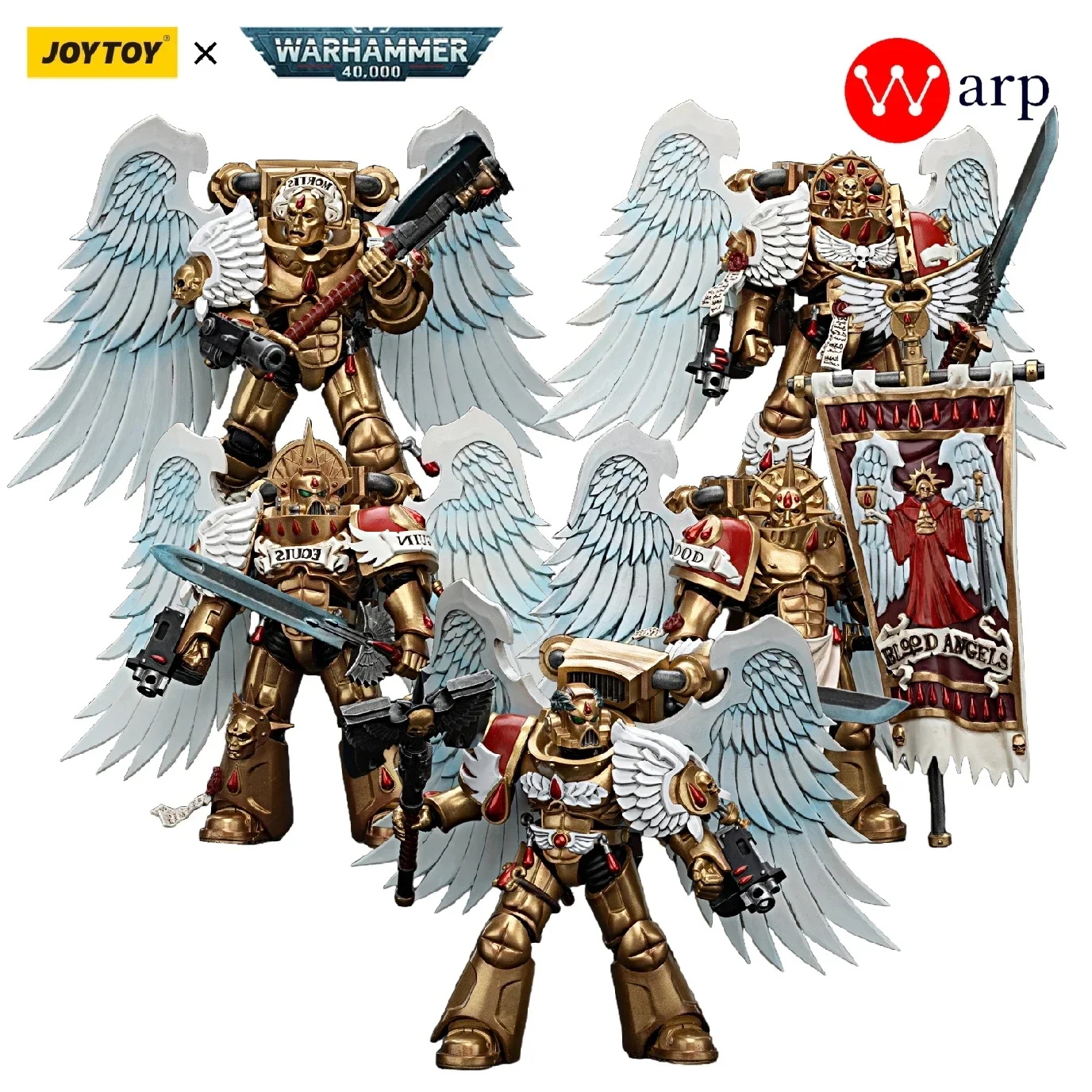 

[Pre-Order] JOYTOY Action Figure 1/18 Warhammer 40K Blood Angels Sanguinary Guard Anime Military Model Collection