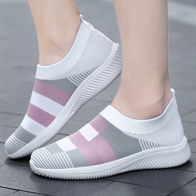 Women Shoes Stylish Women Sneakers New Sports Zapatillas Mujer Mix Color Vulcanize Shoes Women Casual Sneakers Female Loafers