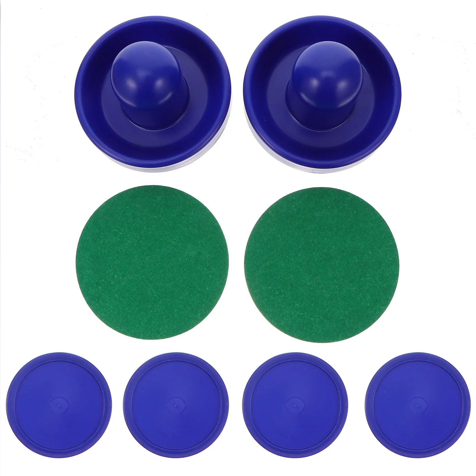 1Set ABS Air Hockey Puck and Pusher Set Ergonomic Paddles Fast Gliding Felt Bottom Replacement for Standard Tables Competitive