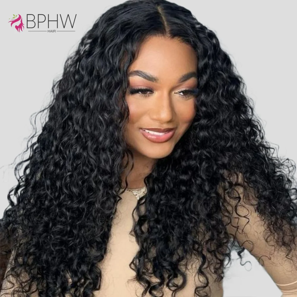 Water Wave Brazilian Human Hair Wigs 180 Density 30Inch 13x4 HD Lace Front Wigs For Black Women 4x4 Lace Closure Wig Pre Plucked