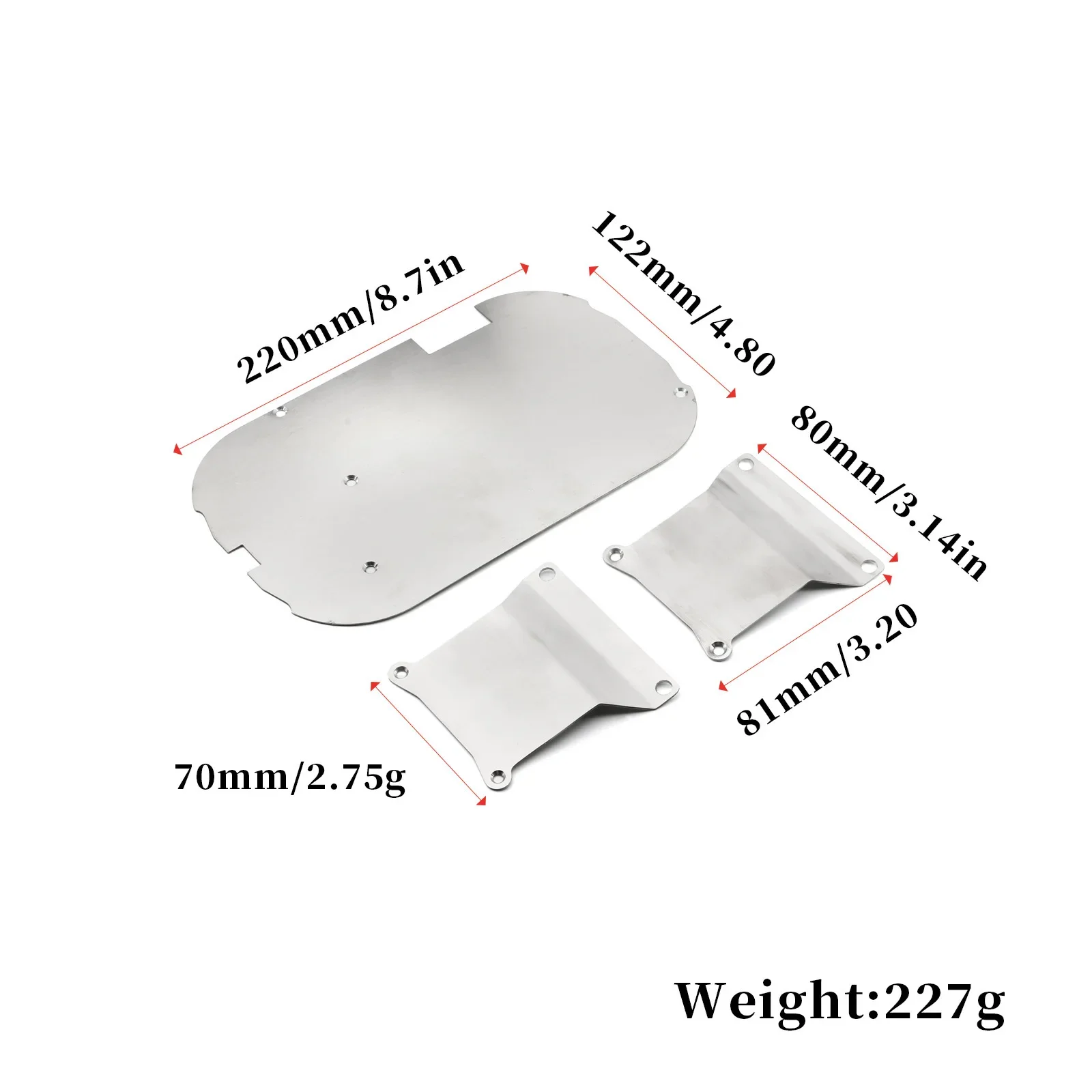 TAMIYA TT01 Stainless Steel Chassis Armor Front Rear Protection Anti-skid Plate LY96 for 1/10 RC Car Tmiya TT-01