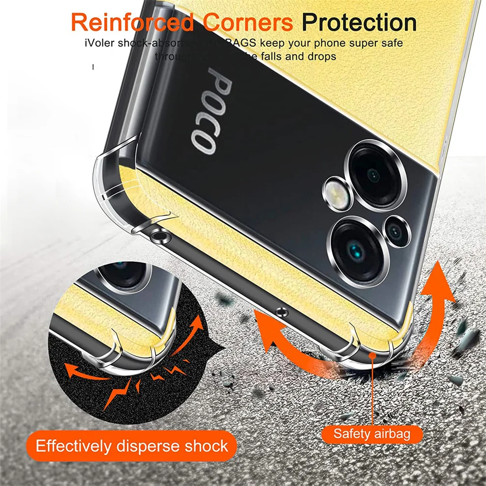 에어백케이스 poco-m5 폰케이스 소프트 지우기 실리콘 풀커버 핸드폰 케이스 포코폰m5 case pocophone m5 xiaomi poco m 5 cover poco m5 케이스