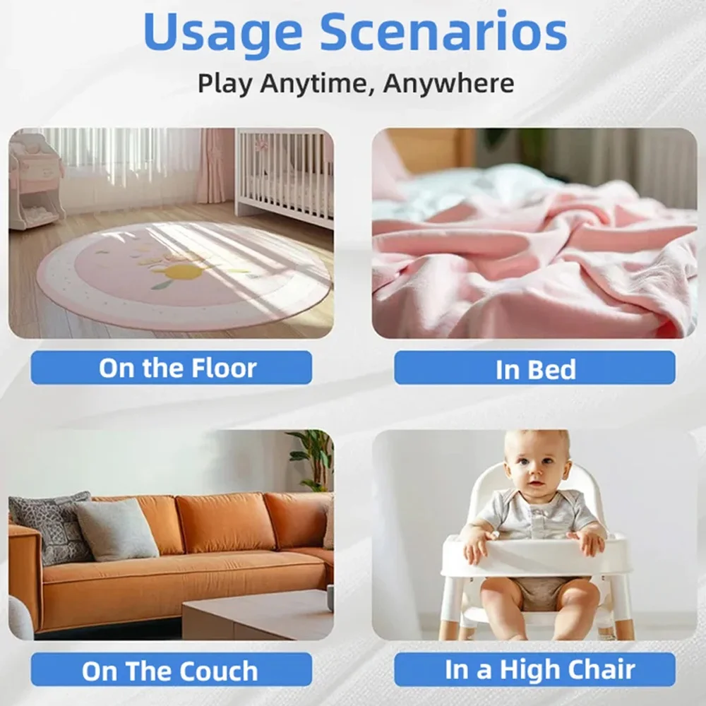 Baby Crawling Water Play Mat Inflatable Patting Mat Toy Summer Baby Development Activity Sensory Game with Music and Light