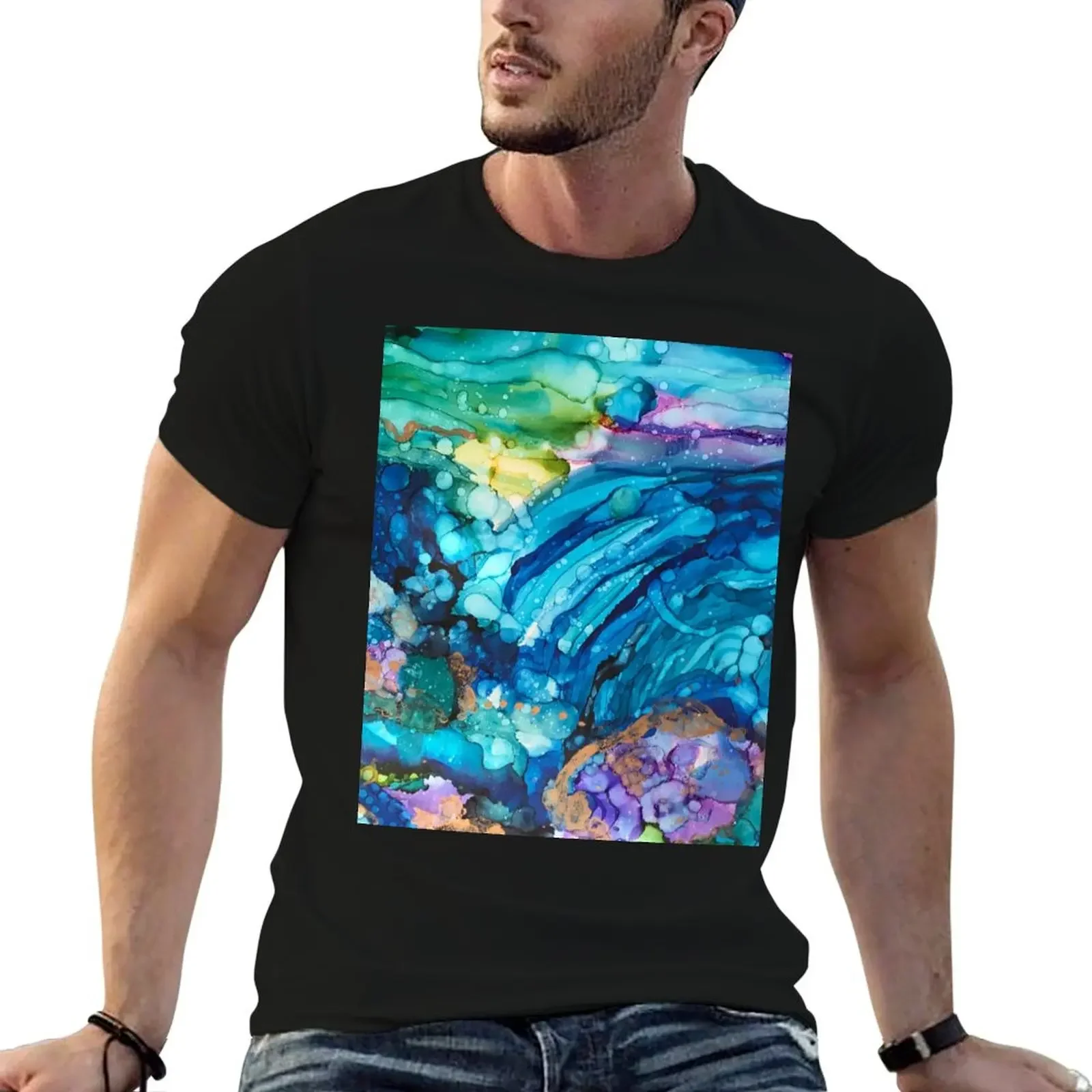 Rush of the Waters T-Shirt Short sleeve tee summer clothes topping men clothing