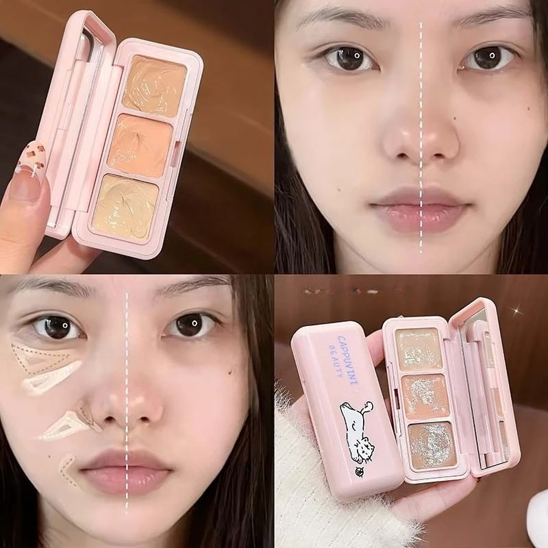 

Creamy Multi Color Concealer Palette High Coverage for Acne Scars Under Eye Dark Circles and Smile Lines Waterproof Blendable