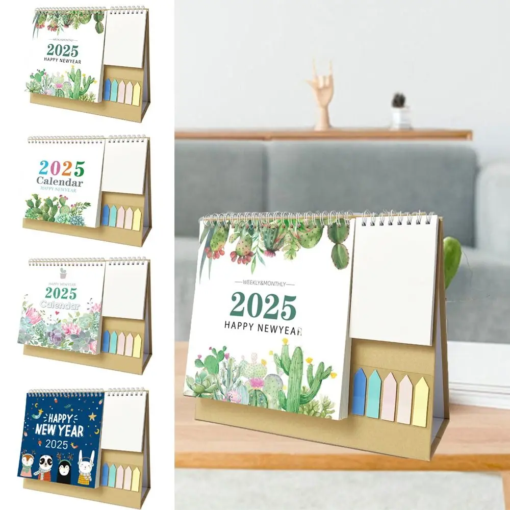 

Creative Paper Desk Calendar Multifunctional Stationery Supplies Agenda Planner Home Decoration English Calendar