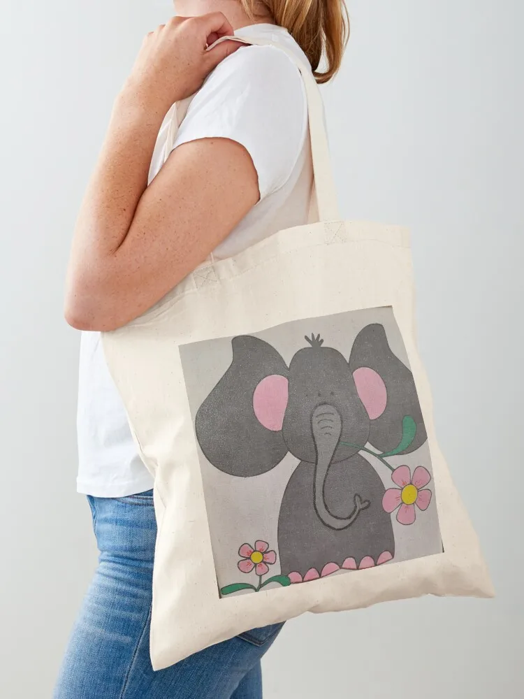 

Cute elephant Tote Bag large size bags bags woman 2025 shopping trolley bag canvas shopping bag